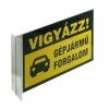 Kép 4/6 - vigyázz gépjármű forgalom kétoldalas tábla