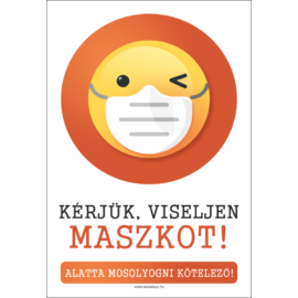 kérjük viseljen maszkot tábla és matrica