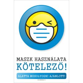 szájmaszk használata kötelező tábla és matrica