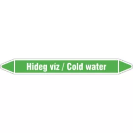 Hideg víz csőjelölő matrica - 250x26 mm