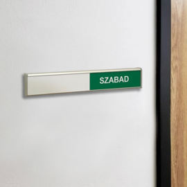 irodai tábla - foglalt/szabad