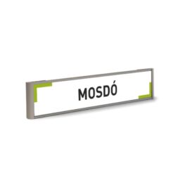 mosdó felirat - fekete-zöld