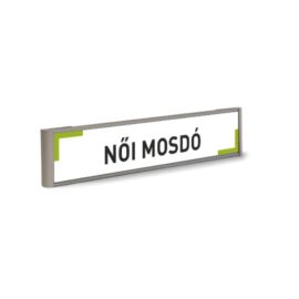 női mosdó felirat - fekete-zöld