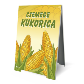 csemege kukorica megállító tábla