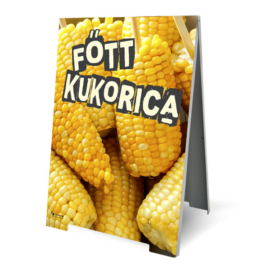 főtt kukorica megállító tábla