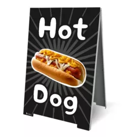 hot dog megállító tábla - fekete