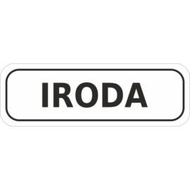 iroda felirat matrica