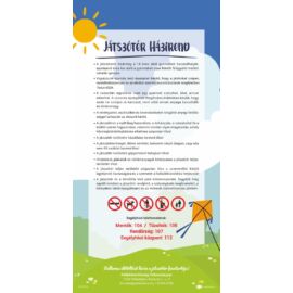 játszótér üzemeltető tábla