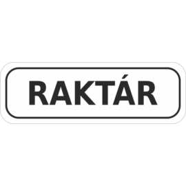 raktár felirat matrica