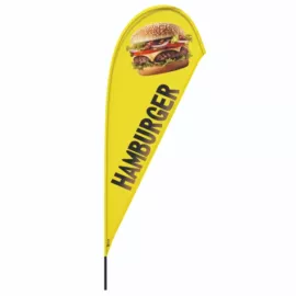 hamburger strandzászló beachflag sárga - csepp