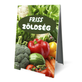 zöldség megállító tábla