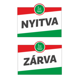 Magyar Falu Program kisboltok  nyitvatartás tábla