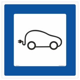 elektromos autó töltőhely tábla