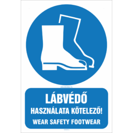 safety footwear sign - munkavédelmi cipő használata kötelező, ISO 7010 M008