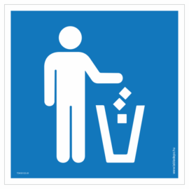 Szemetes piktogram matrica