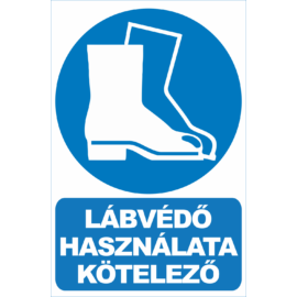 Védőcipő használata kötelező tábla