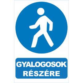 Gyalogosok részére matrica