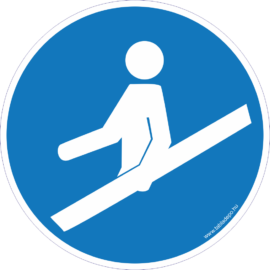 Korlát használata kötelező piktogram matrica