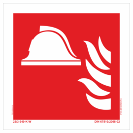tűzoltó felszerelés piktogram - iso 7010 f007