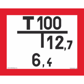 tűzoltó vízforrás, tűzcsap tábla - egyedi adatokkal