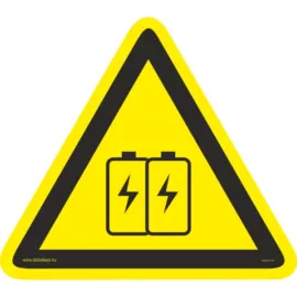 Akkumulátoros energiatároló rendszer figyelmeztető erős tapadású matrica