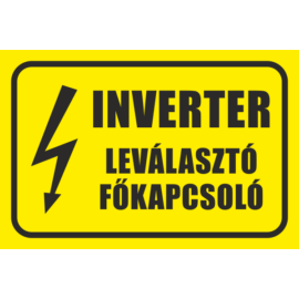 inverter leválasztó főkapcsoló tábla