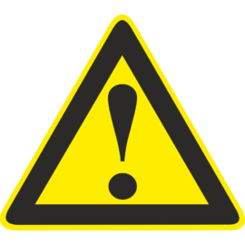 Általános veszély piktogram – matrica