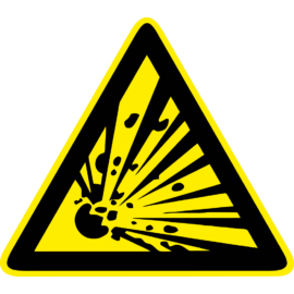 Robbanásveszély piktogram matrica