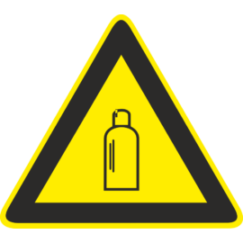gázpalackra figyelmeztető tábla és matrica
