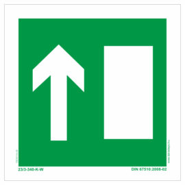 menekülési útvonal tábla, matrica