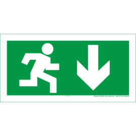 utánvilágító menekülési útvonal tábla