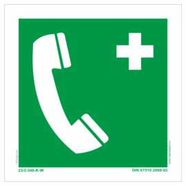segélyhívó telefon tábla