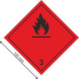 gyúlékony folyékony anyagokra figyelmeztető bárca