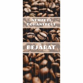 szalagfüggöny Nemzeti Dohánybolt ajtóra