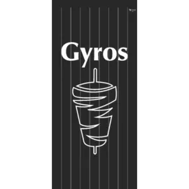szalagfüggöny ajtóra - gyros - fekete