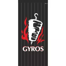 szalagfüggöny ajtóra - gyros - fekete
