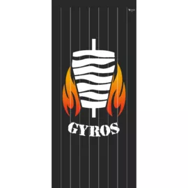 szalagfüggöny ajtóra - gyros - fekete-tüzes