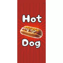 szalagfüggöny ajtóra - hot dog - piros