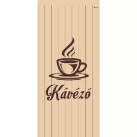 szalagfüggöny ajtóra - kávézó - bézs