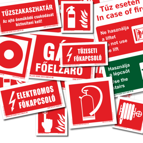 Tűzvédelmi táblák és matricák