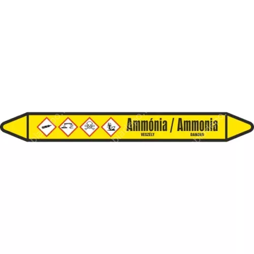 ammónia csőjelölő