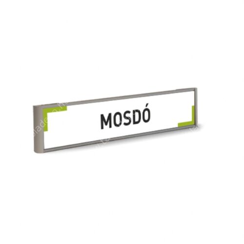 mosdó felirat - fekete-zöld