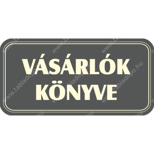 vásárlók könyve tábla