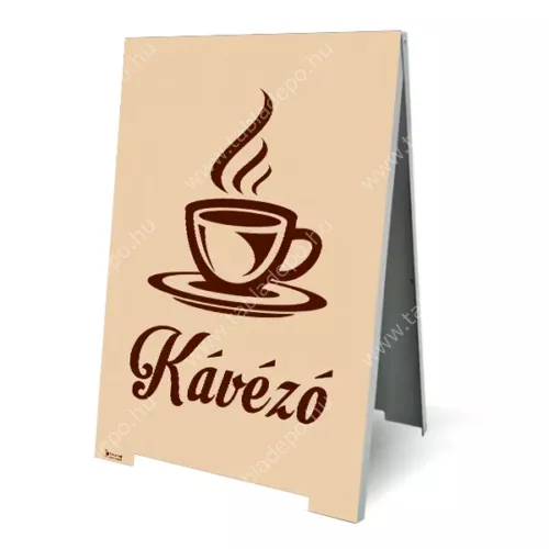 kávézó megállító tábla - bézs