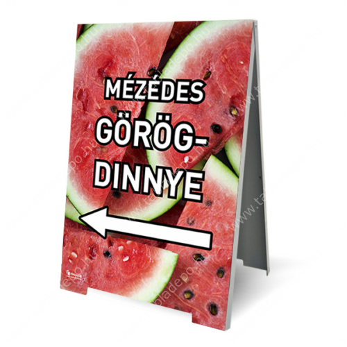 mézédes görögdinnye megállító tábla nyíllal