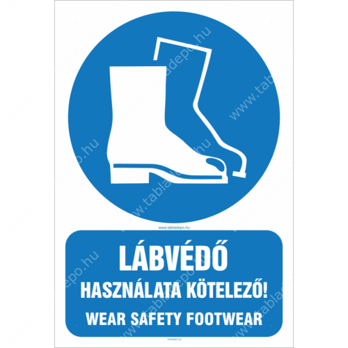 safety footwear sign - munkavédelmi cipő használata kötelező, ISO 7010 M008