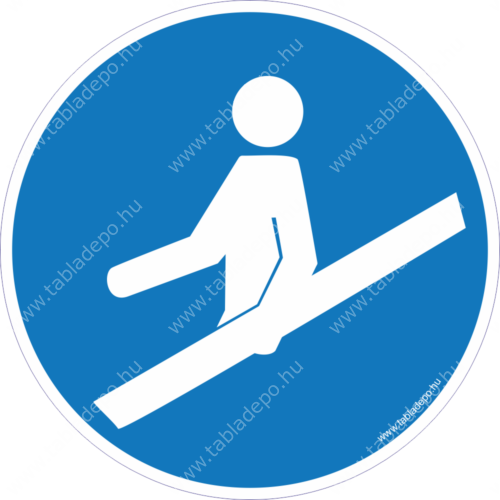 korlát használata kötelező piktogram