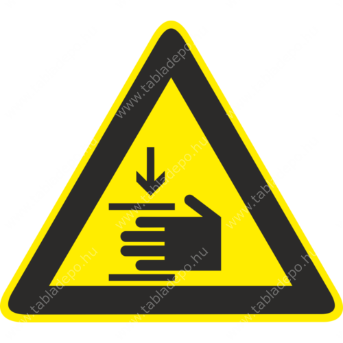 kézsérülés veszélye tábla és matrica