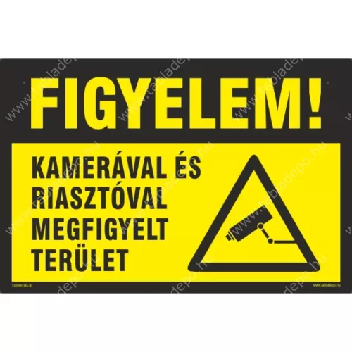 kamerával és riasztóval megfigyelt terület