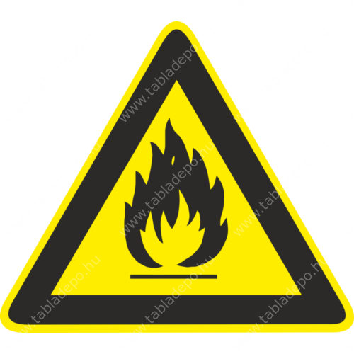 tűzveszély tábla